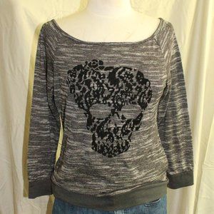 Floral Skull Lightweight Top szM